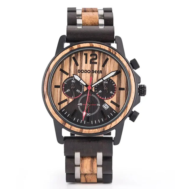 Wooden Watches for Men Bracelet Jewelry Multifunction Business Wristwatch Male Christmas Gift Dropshipping