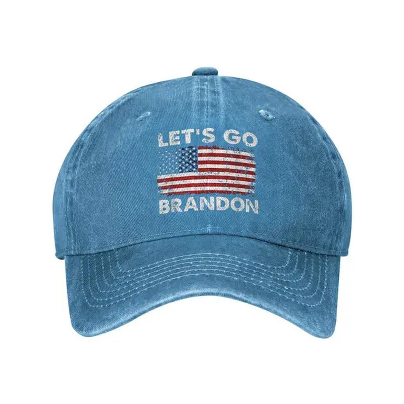 Lets Go Brandon FJB Dad Hat Baseball Cap for Men Funny Washed Denim Adjustable Hats Fashion Casual Hat