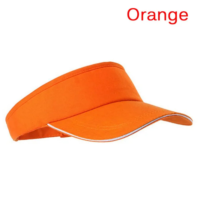 Unisex Empty Top Visor Cap Women Sunscreen Hats Man Cotton Snapback Cap Adjustable for Running Tennis Golf