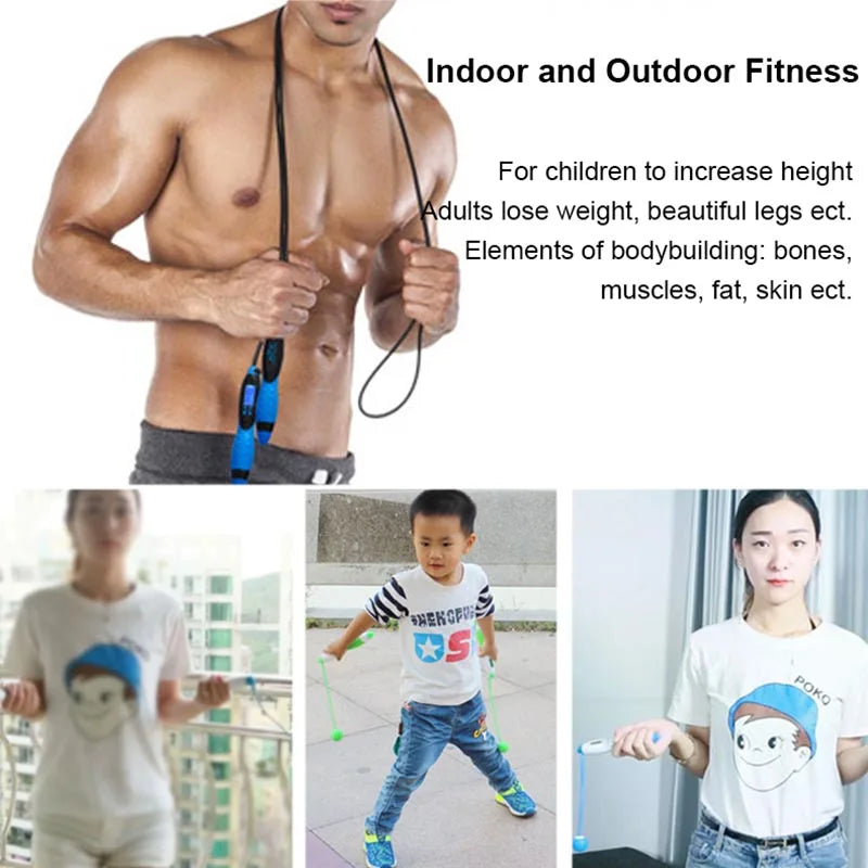 3M Jump Ropes with Electronic Counting Skip Rope Outdoor Lose Weight Fitness Equipment Cordless Rope Skipping Cuerda Deporte
