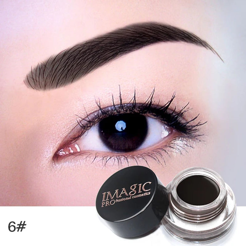 IMAGIC Professional Eyebrow Gel 6 Colors Eyebrow Enhancer Brow Enhancers Tint Makeup Eyebrow Brown with Brow Brush Tools
