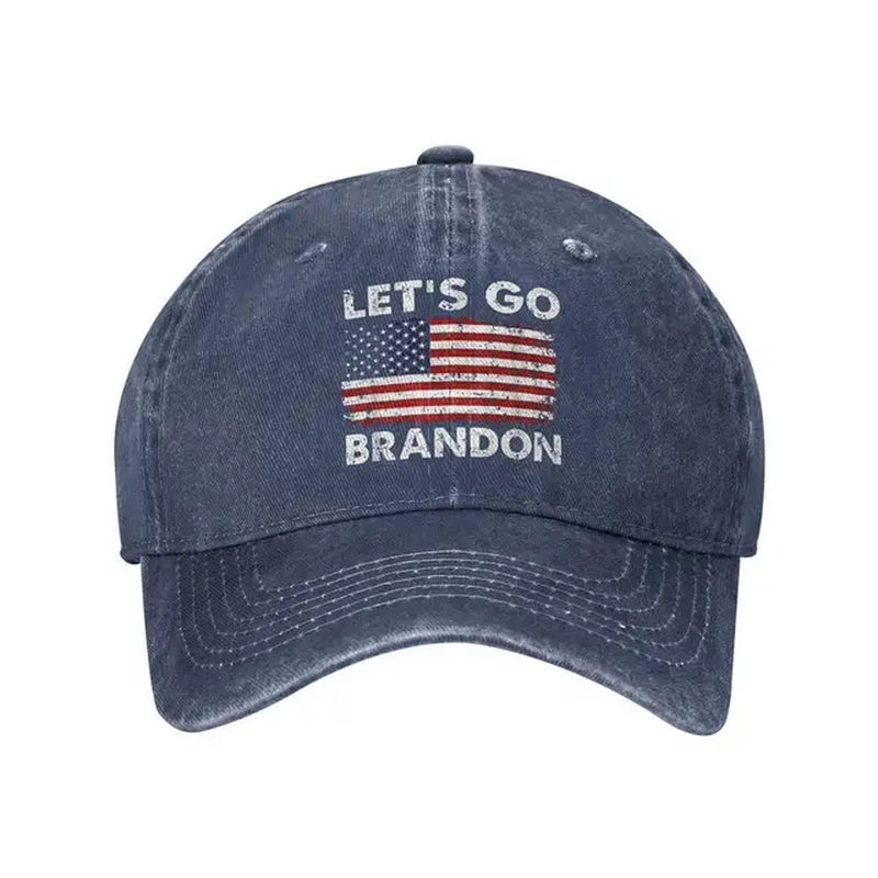 Lets Go Brandon FJB Dad Hat Baseball Cap for Men Funny Washed Denim Adjustable Hats Fashion Casual Hat