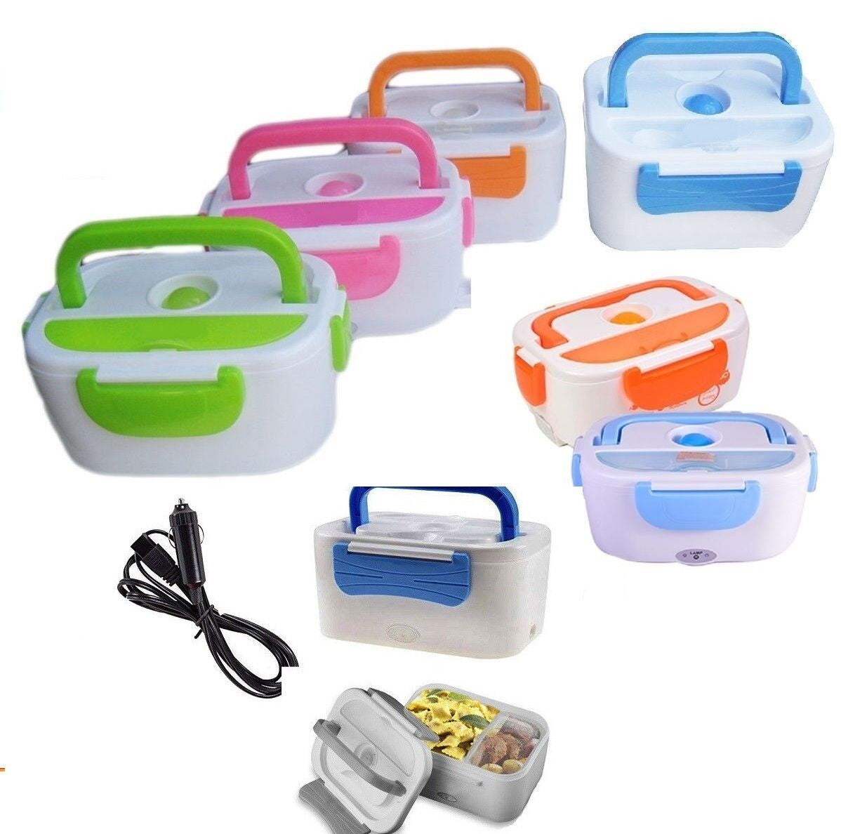 SCALDAVIVANDE TERMICO THERMOS PORTA PRANZO ELETTRICO per ACCENDISIGARI AUTO 12V