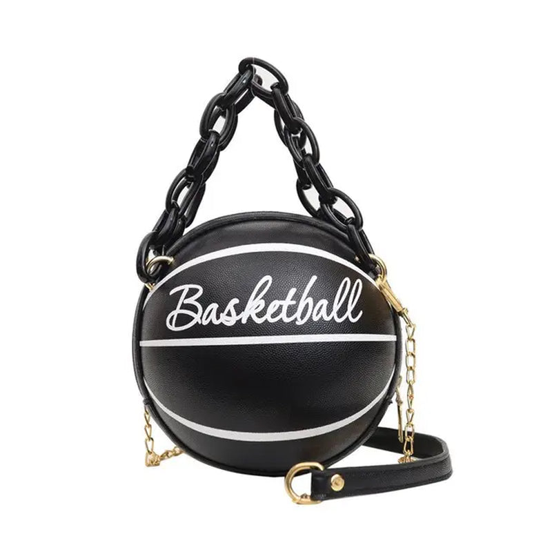 New Ball Purses for Teenagers Women Shoulder Bags Crossbody Chain Hand Bags Female Leather Pink Football Bag
