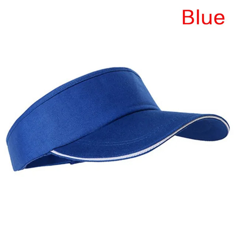 Unisex Empty Top Visor Cap Women Sunscreen Hats Man Cotton Snapback Cap Adjustable for Running Tennis Golf
