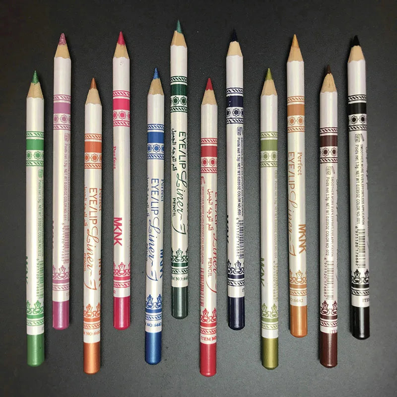 12 Pcs/Set Mixed Colors Make up Eyeliner Pencil Waterproof Eye Liner Beauty Pen Cosmetics Eyes Makeup Tools Тени Для Век Тени
