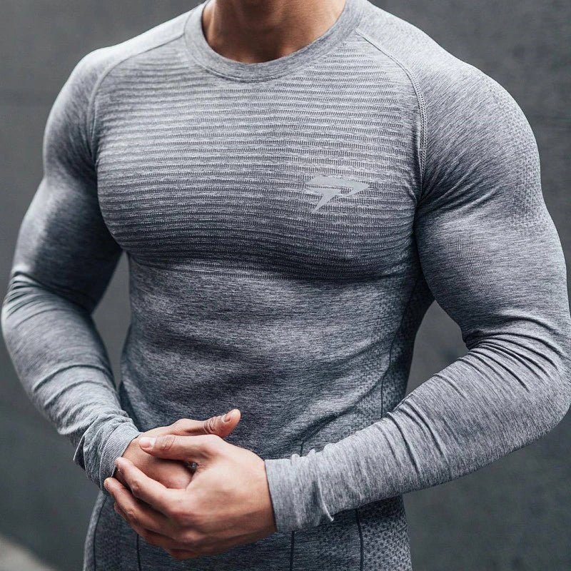2022 New Brand Running Shirt Men'S Long Sleeve Gym Shirt Men Sportswear Compression Dry Fit Shirts for Men Fitness Sport T-Shirt