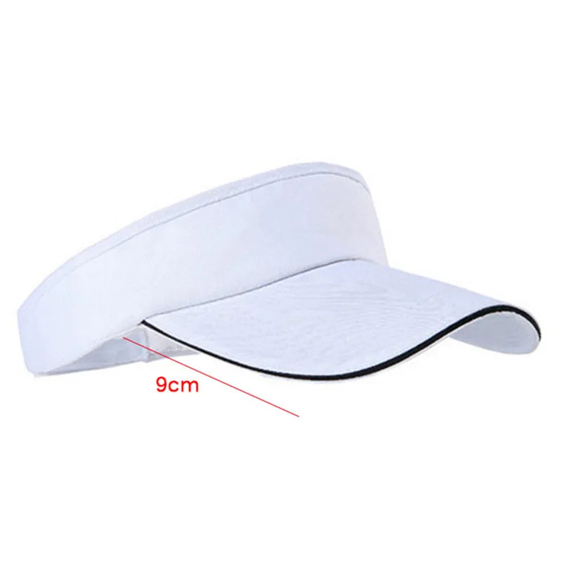 Unisex Empty Top Visor Cap Women Sunscreen Hats Man Cotton Snapback Cap Adjustable for Running Tennis Golf