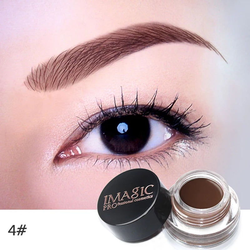IMAGIC Professional Eyebrow Gel 6 Colors Eyebrow Enhancer Brow Enhancers Tint Makeup Eyebrow Brown with Brow Brush Tools