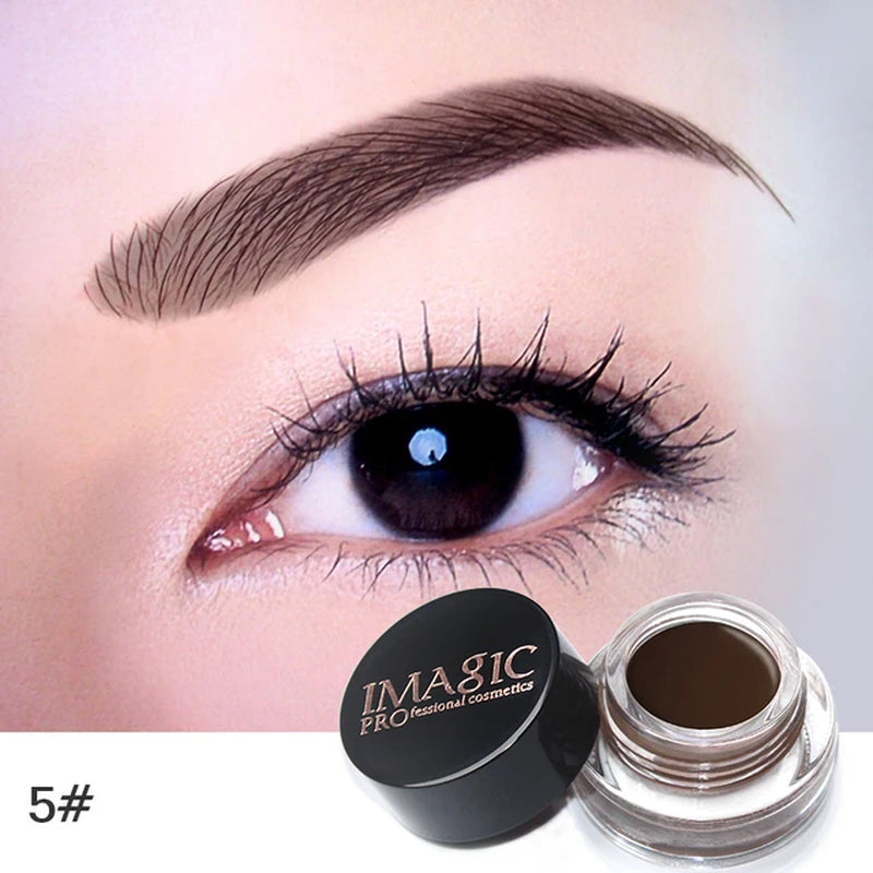 IMAGIC Professional Eyebrow Gel 6 Colors Eyebrow Enhancer Brow Enhancers Tint Makeup Eyebrow Brown with Brow Brush Tools