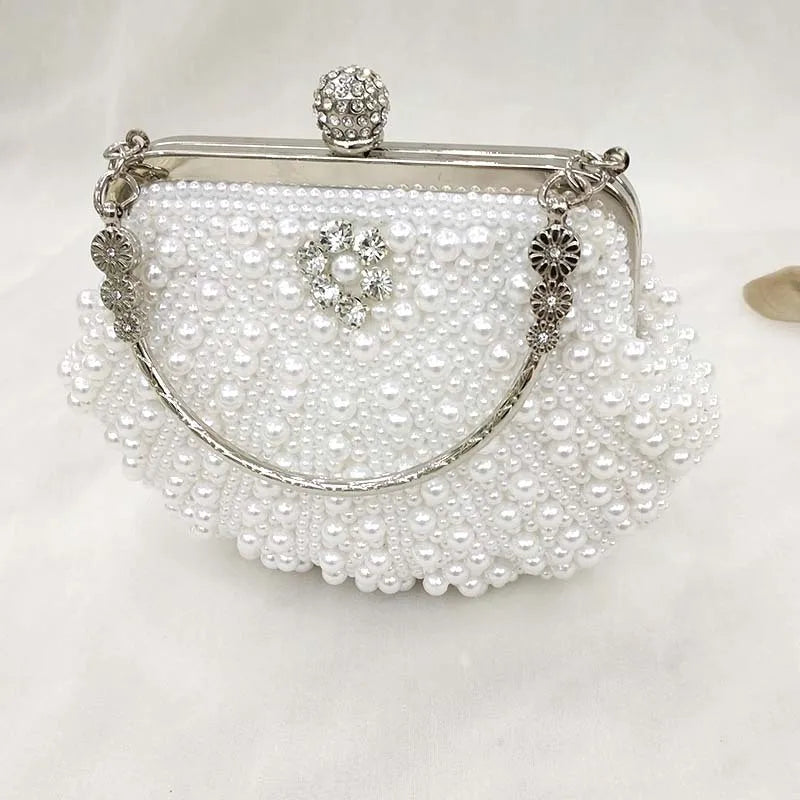 20*16CM Shell Bracelet Pearl Bag Dinner Bag Banquet Bag Dress Bag Bridal Bag Clutch Chain Bag A5526