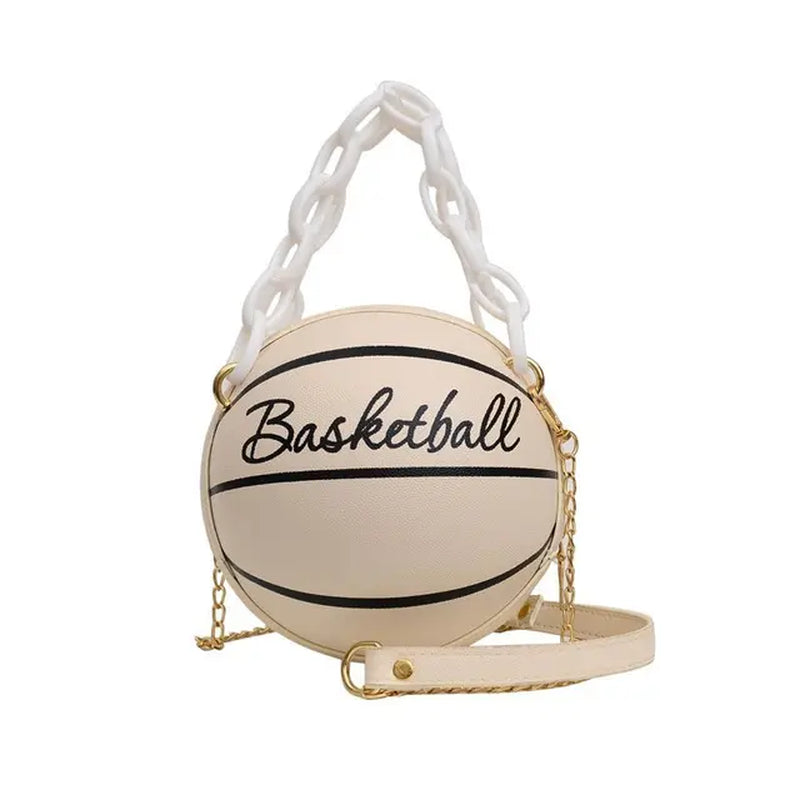 New Ball Purses for Teenagers Women Shoulder Bags Crossbody Chain Hand Bags Female Leather Pink Football Bag
