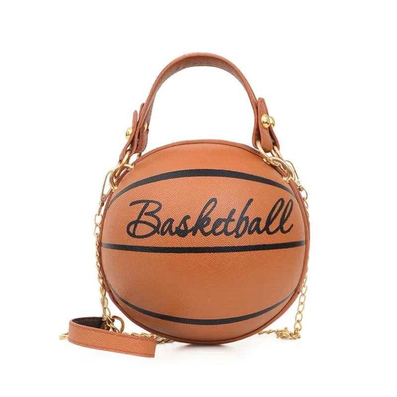 New Ball Purses for Teenagers Women Shoulder Bags Crossbody Chain Hand Bags Female Leather Pink Football Bag