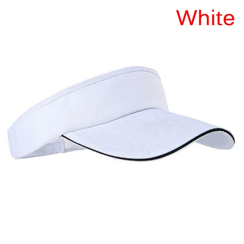 Unisex Empty Top Visor Cap Women Sunscreen Hats Man Cotton Snapback Cap Adjustable for Running Tennis Golf