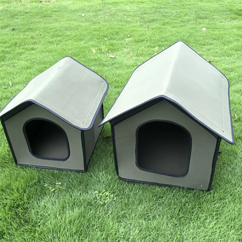 Large Pet Dog House Outdoor Foldable Bed Waterproof Weatherproof Cat Kennel Nest with Inner Pad Pet Shelter Cat Dogs House Tent