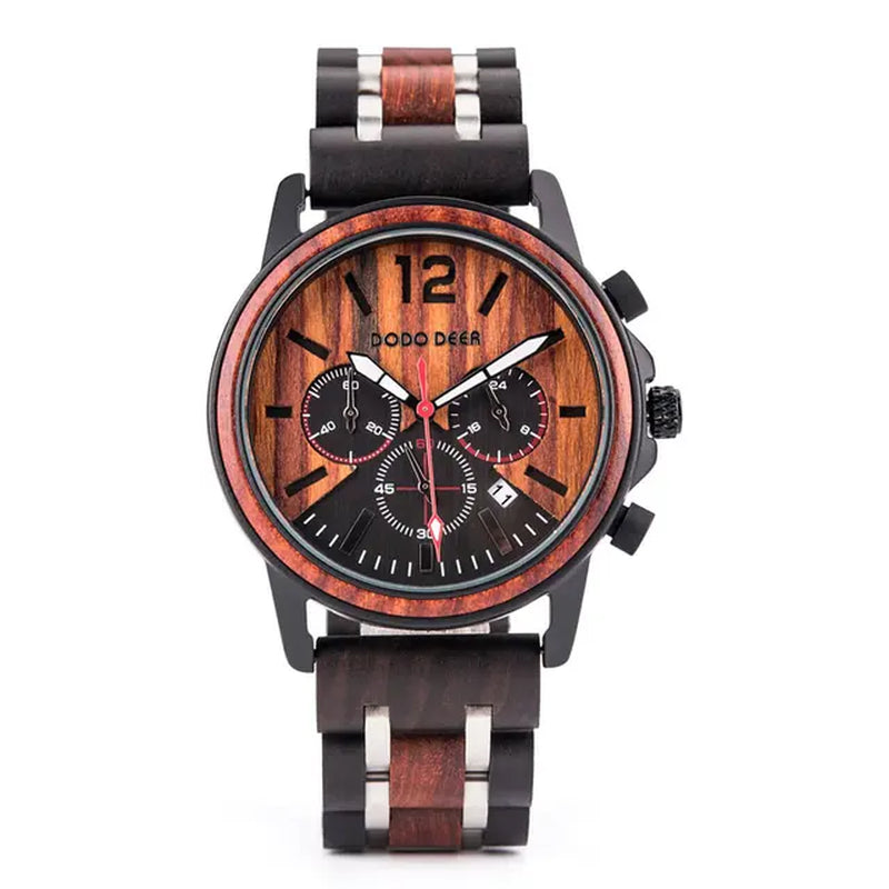 Wooden Watches for Men Bracelet Jewelry Multifunction Business Wristwatch Male Christmas Gift Dropshipping
