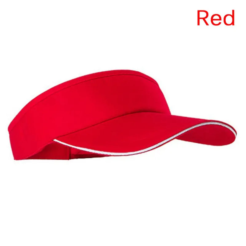 Unisex Empty Top Visor Cap Women Sunscreen Hats Man Cotton Snapback Cap Adjustable for Running Tennis Golf
