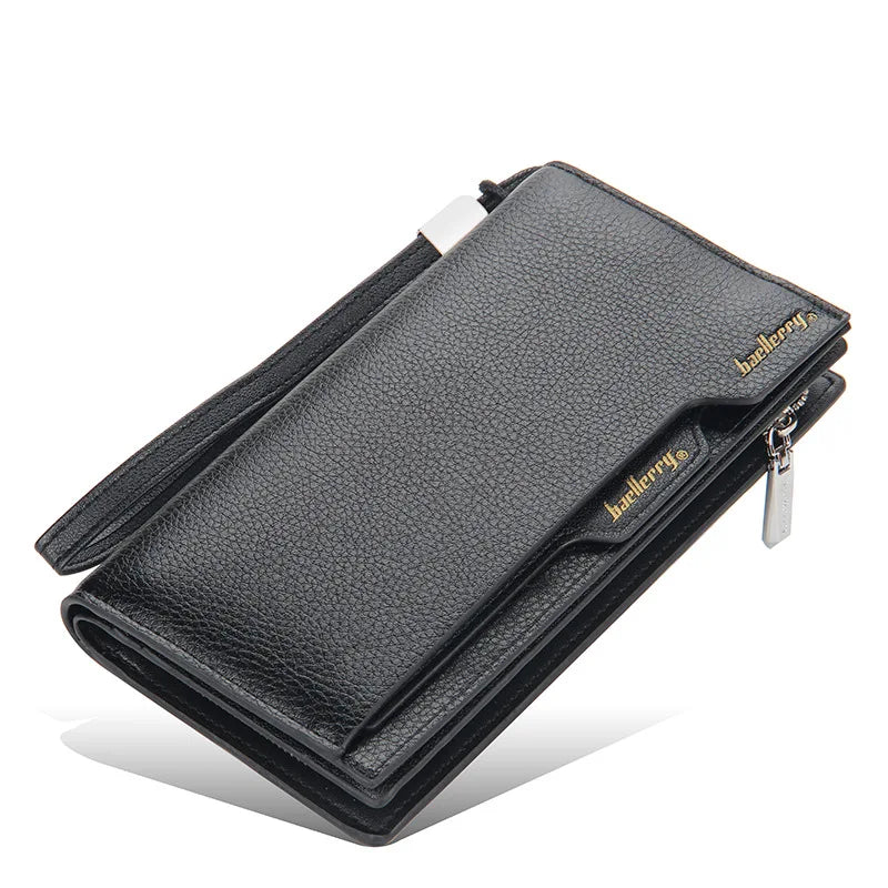 Fashion Men'S Long Wallet Multi-Card Position Clutch Top Quality PU Leather Purse Card Holders Handbag