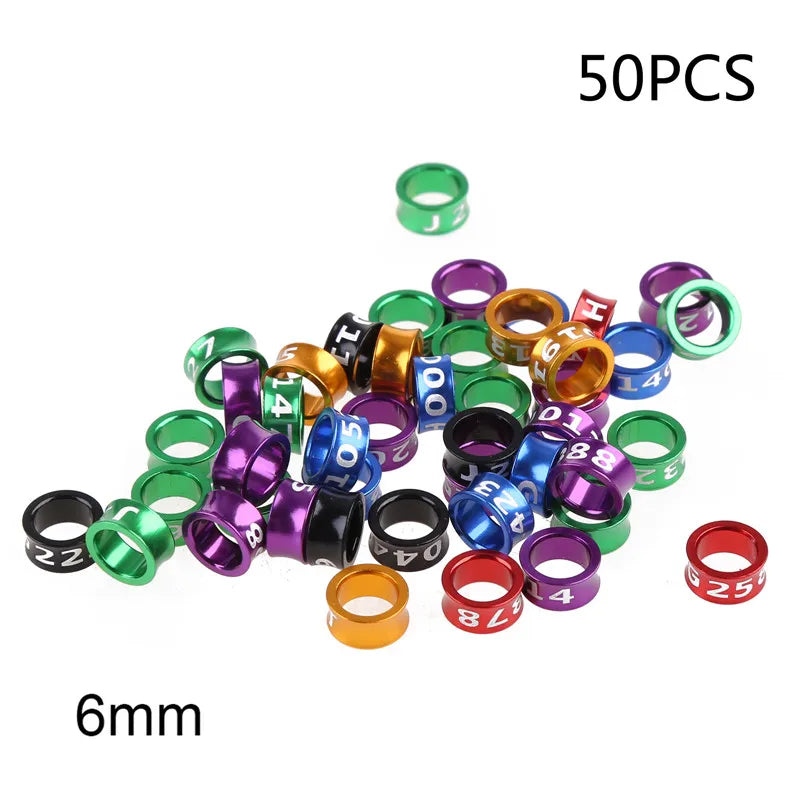 50Pcs Mix Color Bird Foot Ring Bands Clip on Leg Rings for Pigeon Bantam Small Poultry Chicken Pet Bird Label Sign Supplies C42