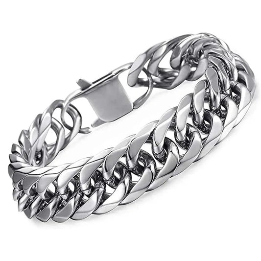 -Thick Stainless Steel Bracelet for Men, Hand Chain, Punk Male Bracelets, Jewelry Accessories, Gift, 8Mm-14Mm Wide