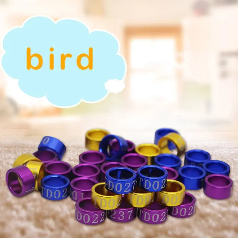 50Pcs Mix Color Bird Foot Ring Bands Clip on Leg Rings for Pigeon Bantam Small Poultry Chicken Pet Bird Label Sign Supplies C42