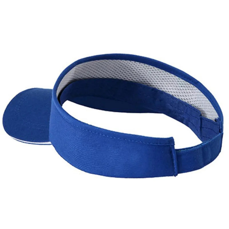 Unisex Empty Top Visor Cap Women Sunscreen Hats Man Cotton Snapback Cap Adjustable for Running Tennis Golf