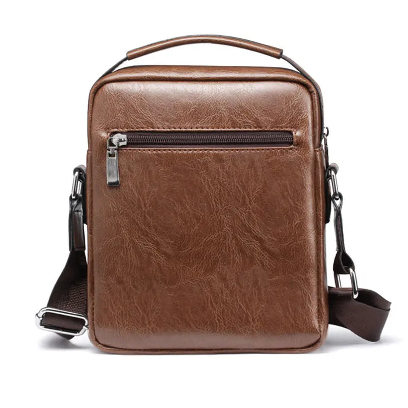 Casual Men'S Shoulder Bag Vintage Crossbody Bags Male Bag PU Handbag Capacity Men Messenger Bags Top Handle Tote Bag