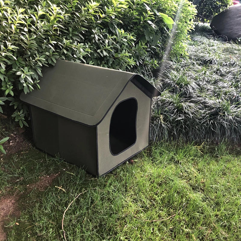 Large Pet Dog House Outdoor Foldable Bed Waterproof Weatherproof Cat Kennel Nest with Inner Pad Pet Shelter Cat Dogs House Tent