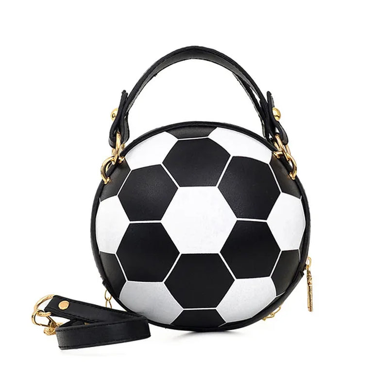 New Ball Purses for Teenagers Women Shoulder Bags Crossbody Chain Hand Bags Female Leather Pink Football Bag