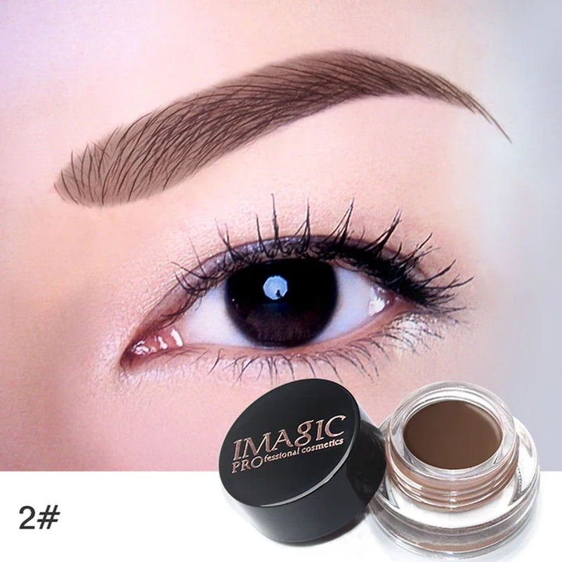 IMAGIC Professional Eyebrow Gel 6 Colors Eyebrow Enhancer Brow Enhancers Tint Makeup Eyebrow Brown with Brow Brush Tools
