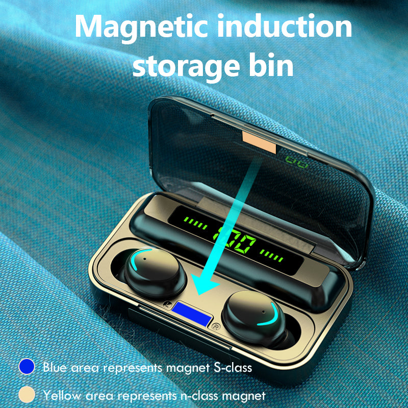 TWS Bluetooth 5.0 Earphones 2200Mah Charging Box Wireless Headphone 9D Stereo Sports Waterproof Earbuds Headsets with Microphone