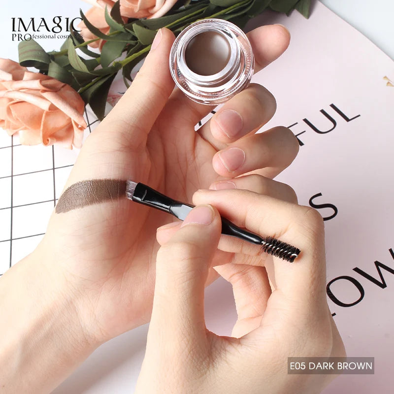 IMAGIC Professional Eyebrow Gel 6 Colors Eyebrow Enhancer Brow Enhancers Tint Makeup Eyebrow Brown with Brow Brush Tools