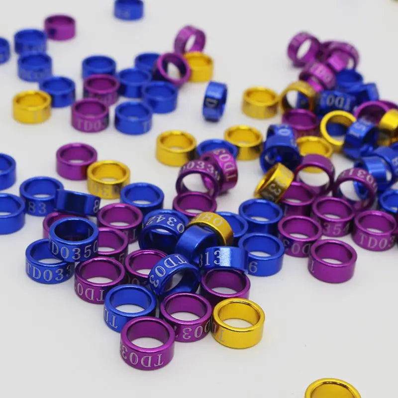 50Pcs Mix Color Bird Foot Ring Bands Clip on Leg Rings for Pigeon Bantam Small Poultry Chicken Pet Bird Label Sign Supplies C42