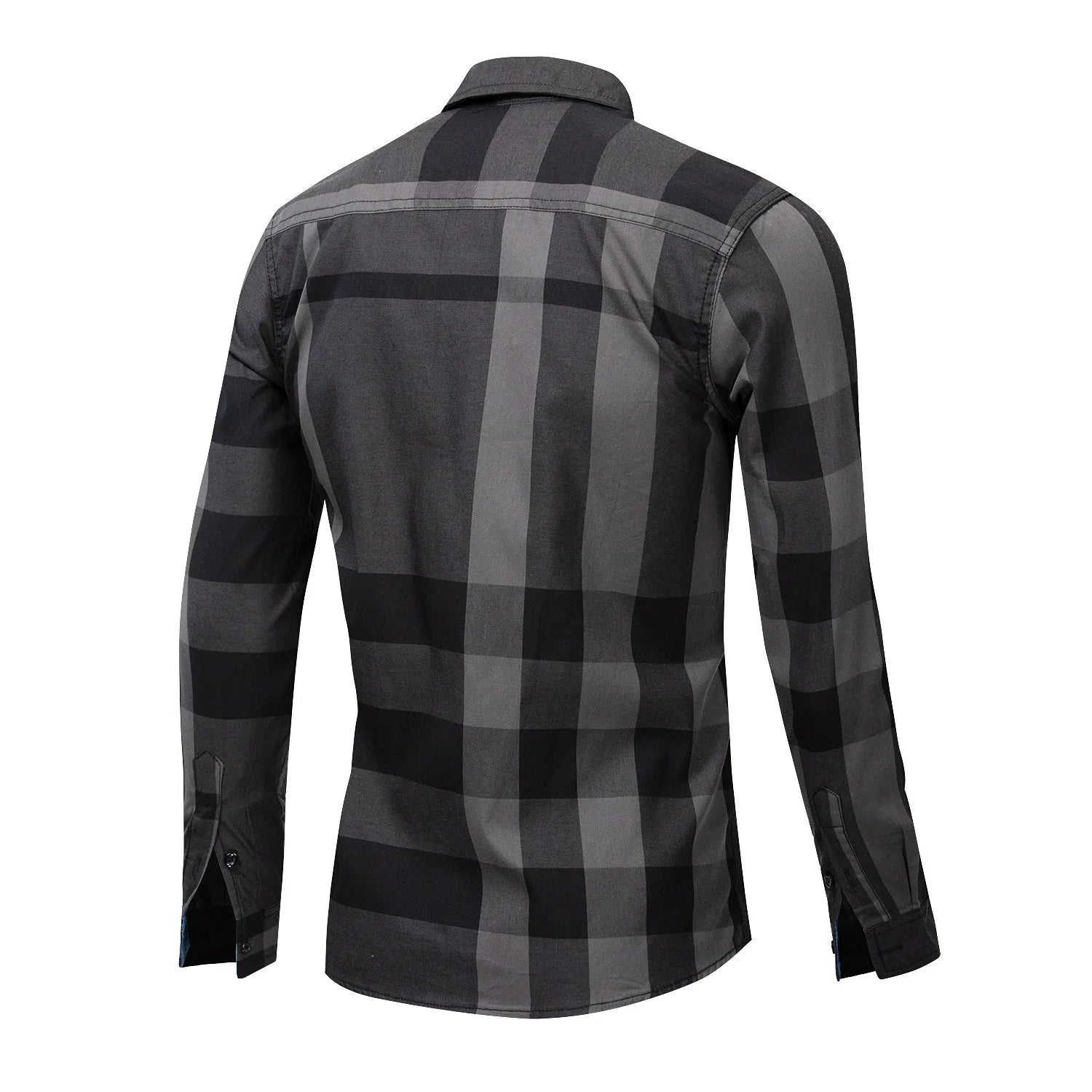 Casual Vertical Plaid Shirts Mens Chemise Homme Men'S Shirt 2021 Long Sleeve Casual Slim Fit Shirts 100% Cotton Shirts 199